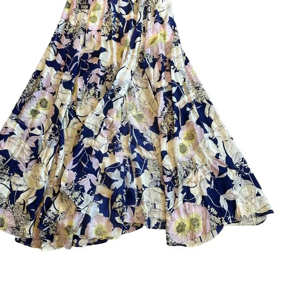 Yumi Kim Bora Bora Navy Dream Maxi Dress Sleeveless Silk Size Medium Women's - Picture 9 of 16